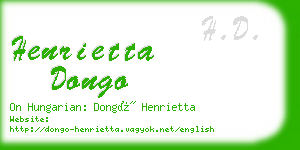 henrietta dongo business card